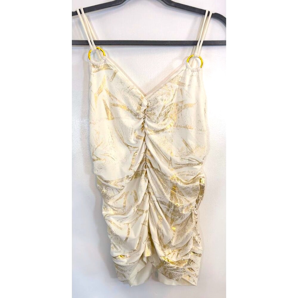 MKM Designs White and Gold Camisole New with Tags - Medium